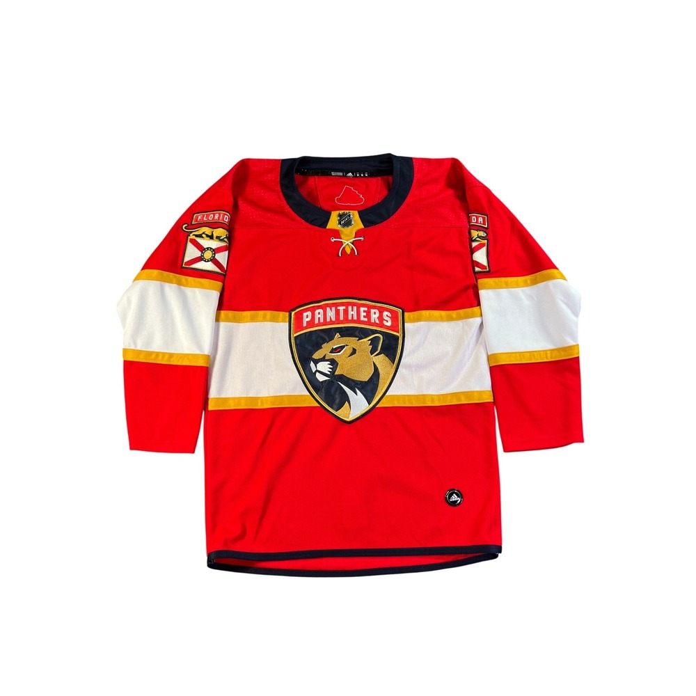 Adidas Florida Panthers NHL‎ Jersey Mens 50 Red Authentic Climalite Hockey Lace